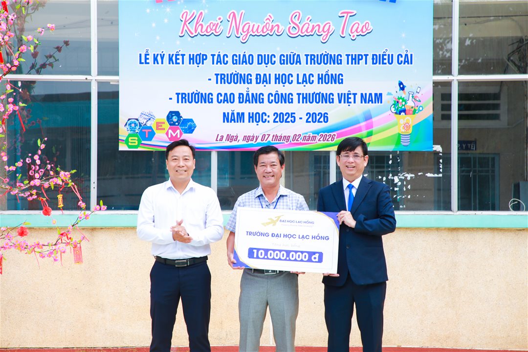 LHU và Trường THPT Điều Cải đẩy mạnh hợp tác, mở rộng cơ hội học tập cho học sin